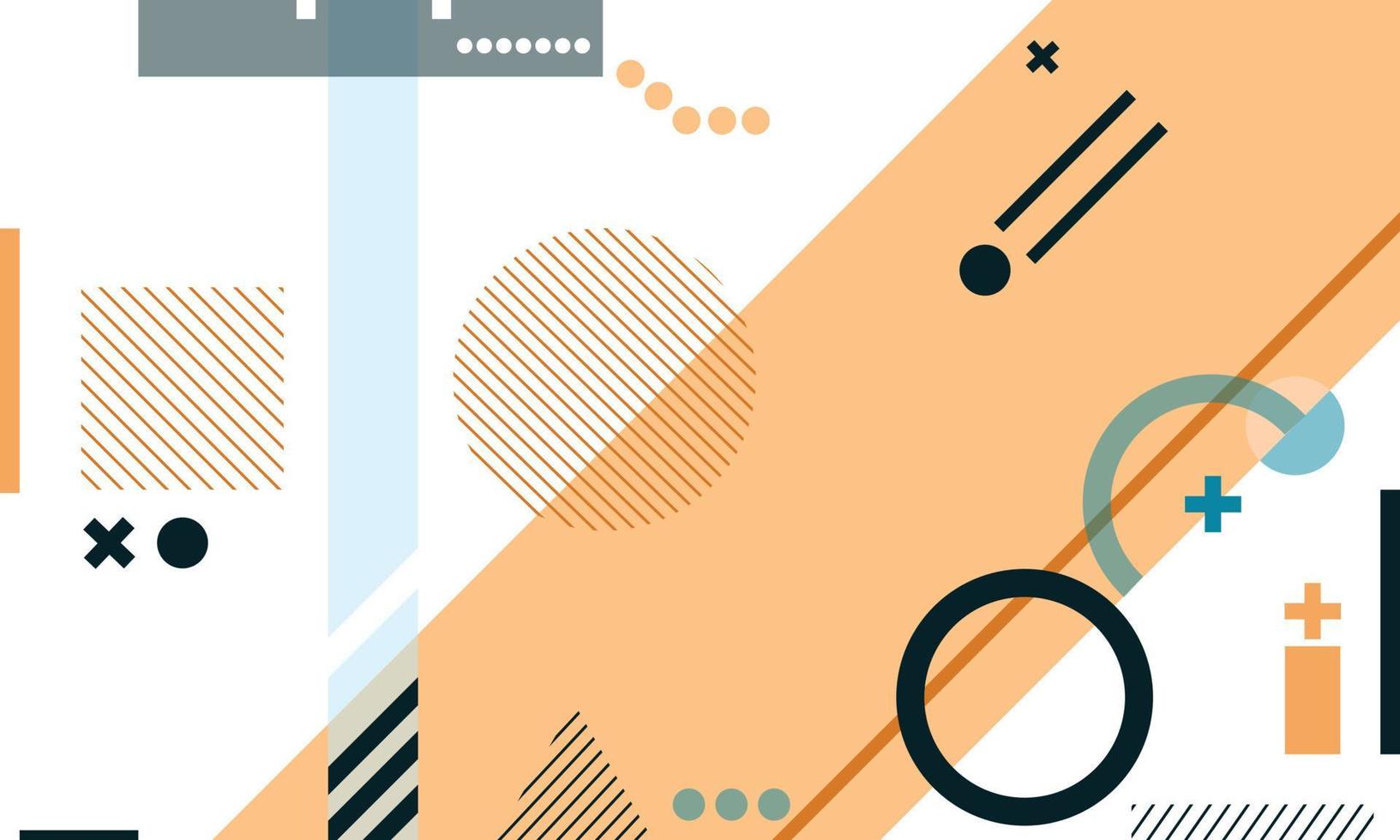 Colorful abstract dynamic geometric elements pattern design on stripes diagonal geometric lines pattern background. vector