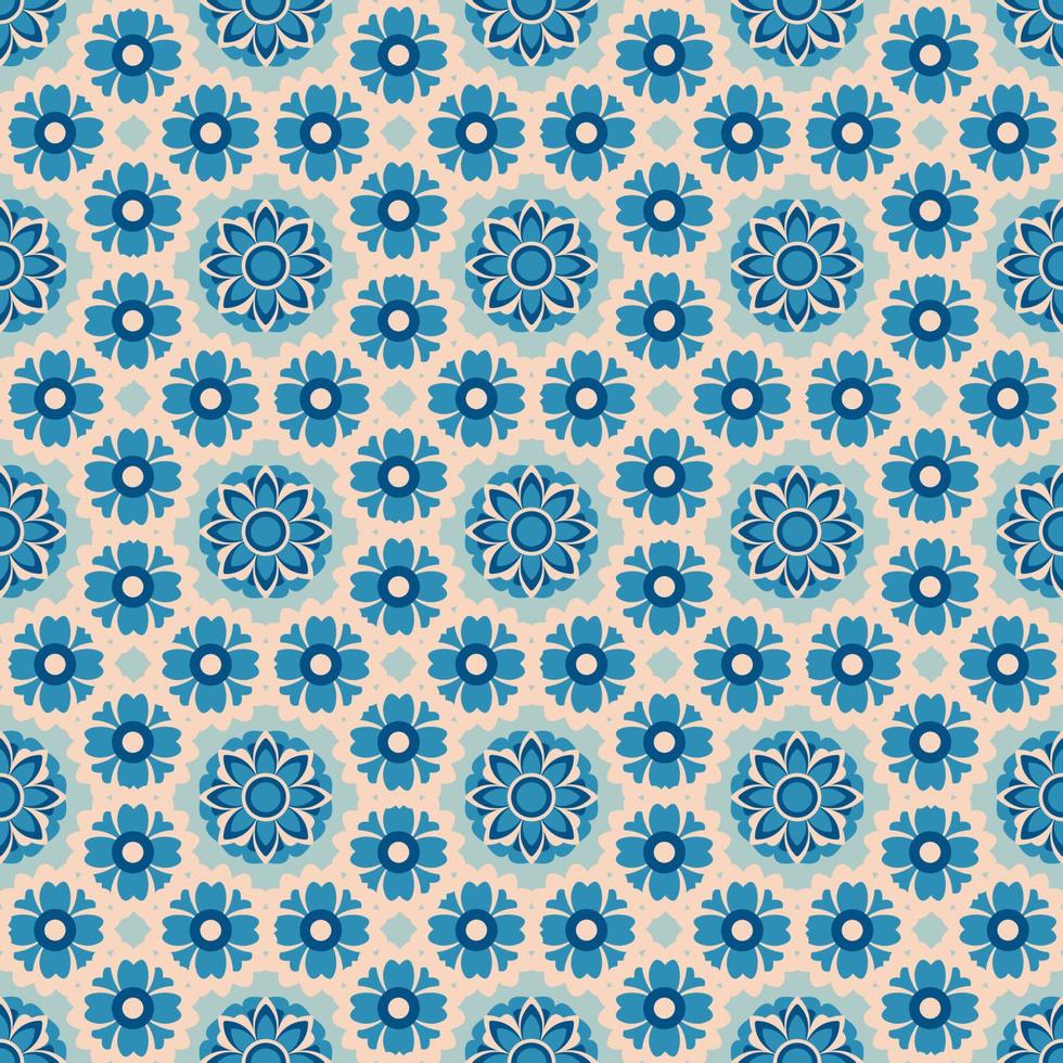 Abstract seamless flower pattern. Repeat pattern. vector