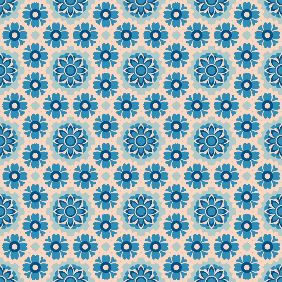 Abstract seamless flower pattern. Repeat pattern. vector