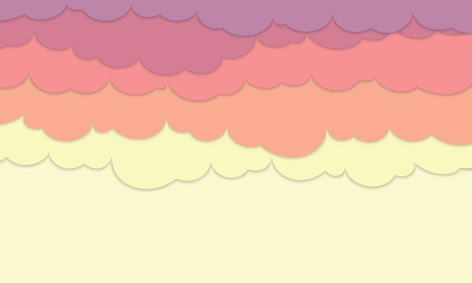 Sunset clouds background with space for text. vector