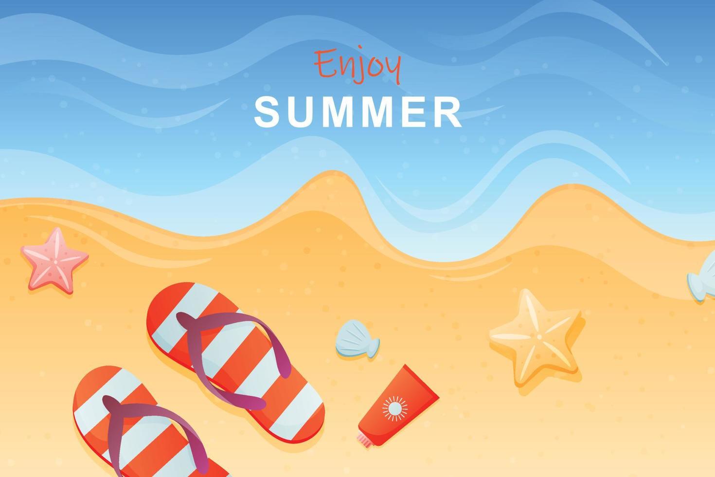 Gradient beautiful enjoy summer background. vector