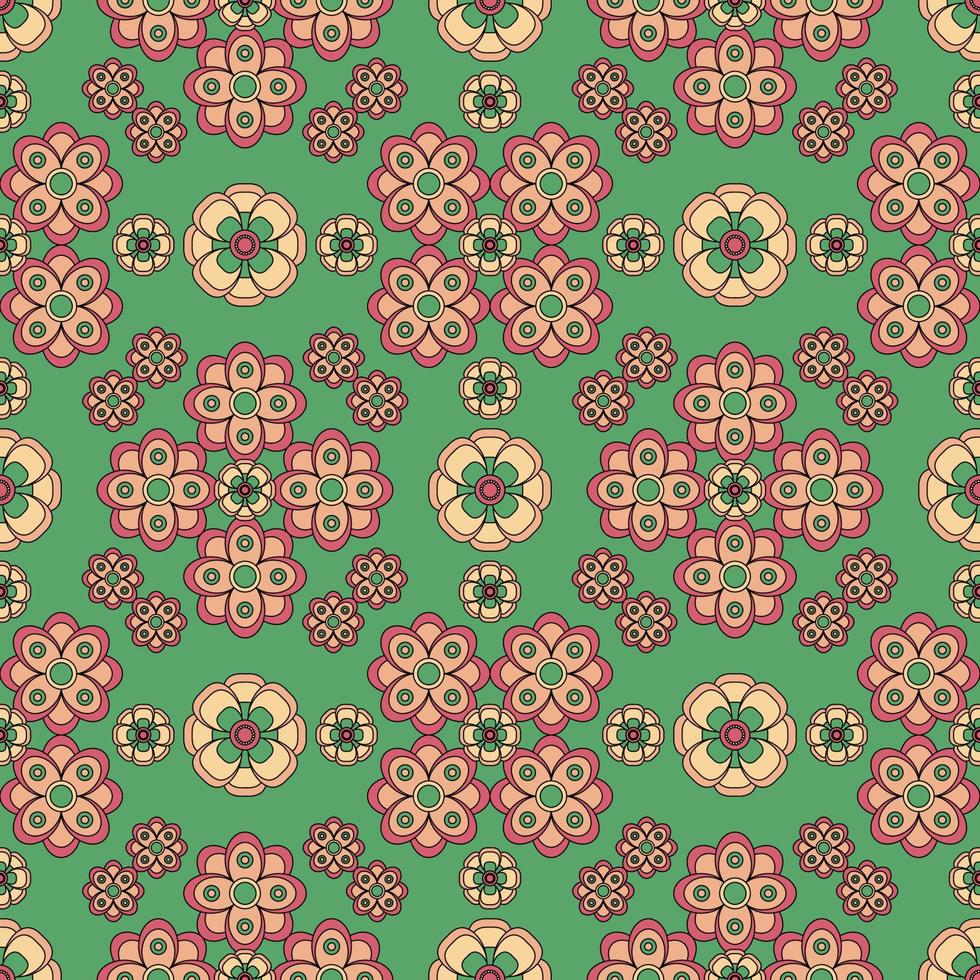 Fondo abstracto de flores maravillosas sin fisuras. vector