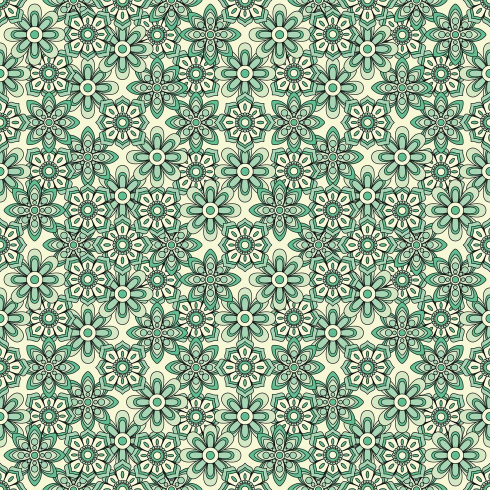 Abstract seamless groovy flower background. vector