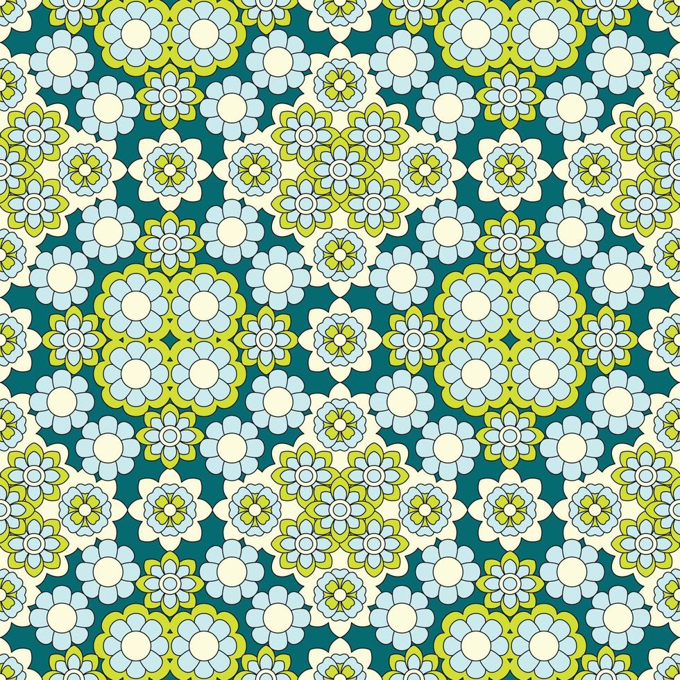 Abstract seamless flower pattern. Repeat pattern. vector