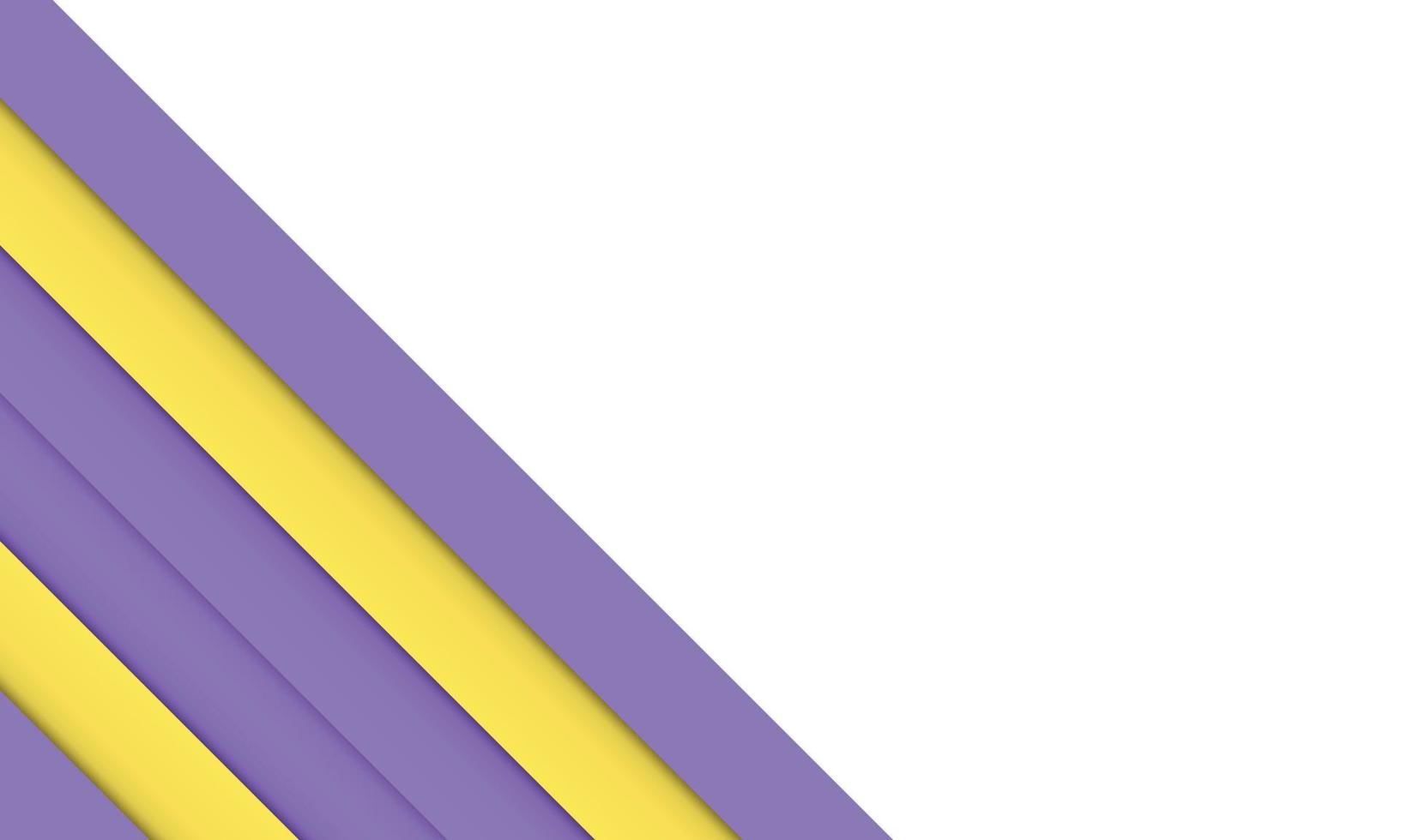 Abstract yellow and purple stripes overlapping layer. vector