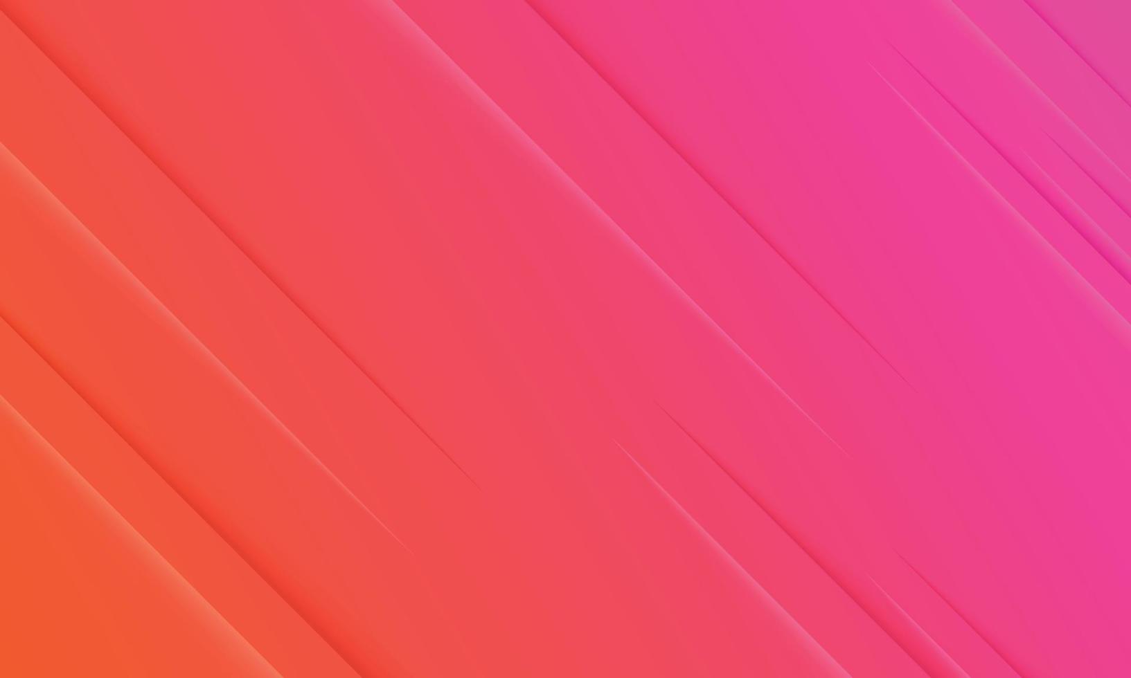 Orange and pink gradient in paper cut style with shadow. vector