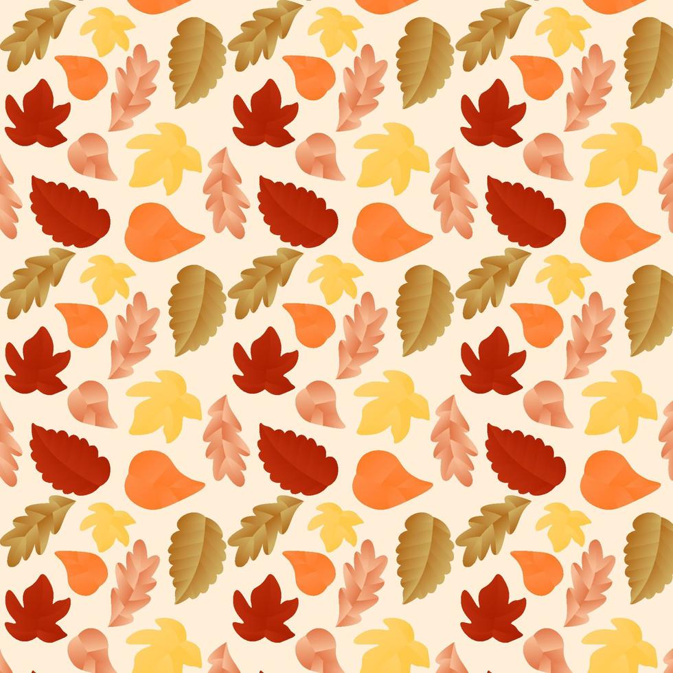 Hand drawn autumn leaves background. Vector. vector