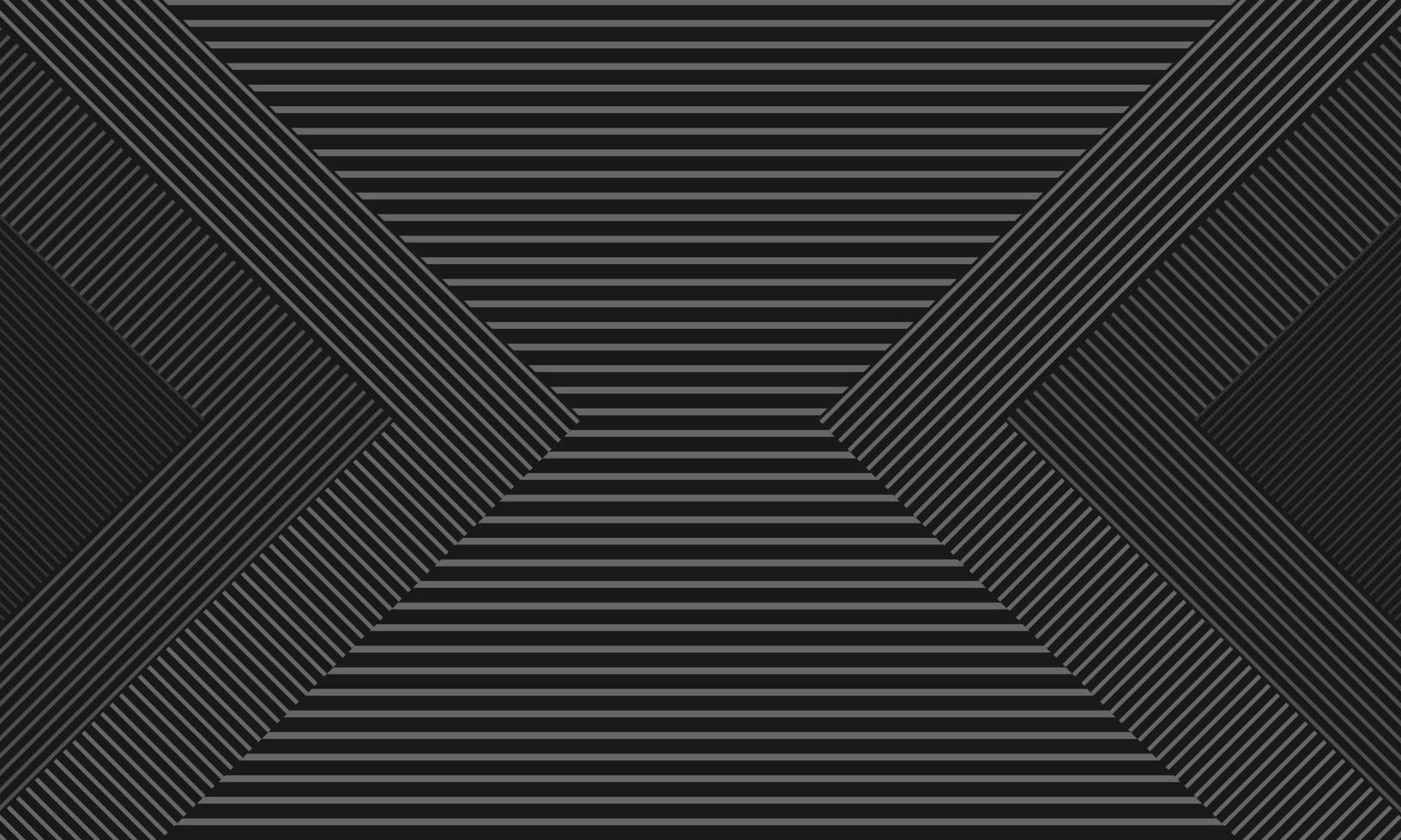 Abstract black and gray square with lines pattern. vector