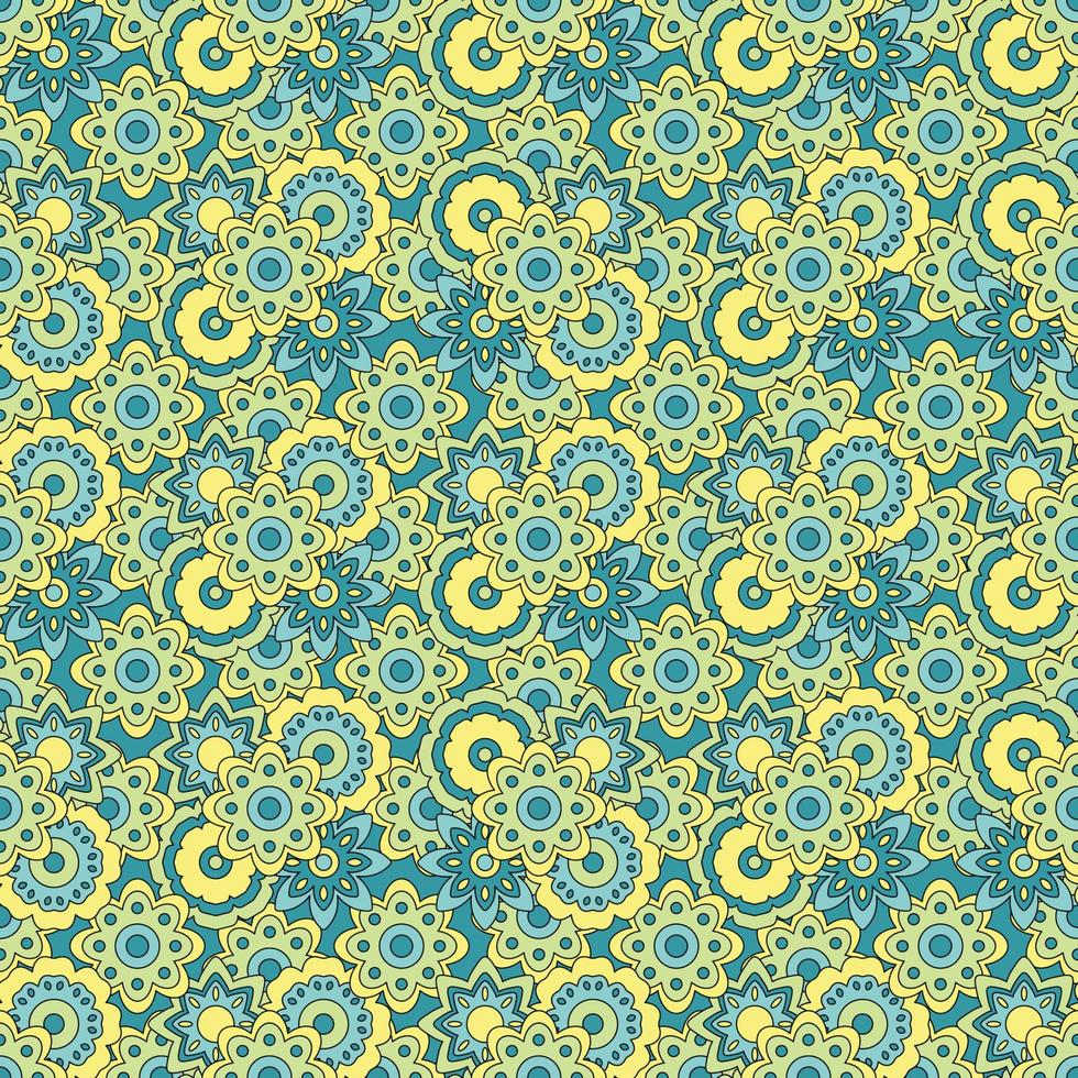 Abstract seamless groovy flower background. vector