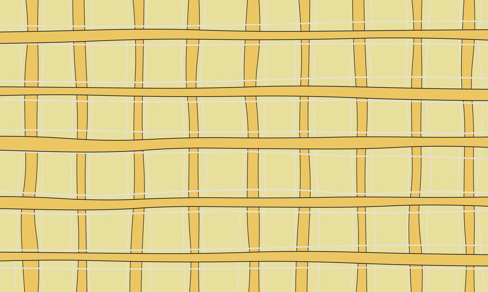 Abstract yellow, white and black lines pattern in seamless style. vector