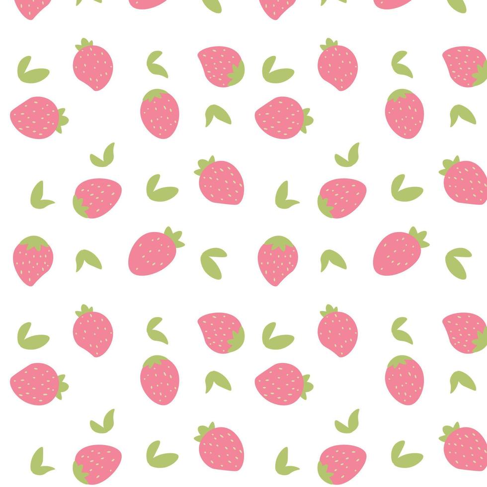 hand draw strawberry pattern background. Vector. vector