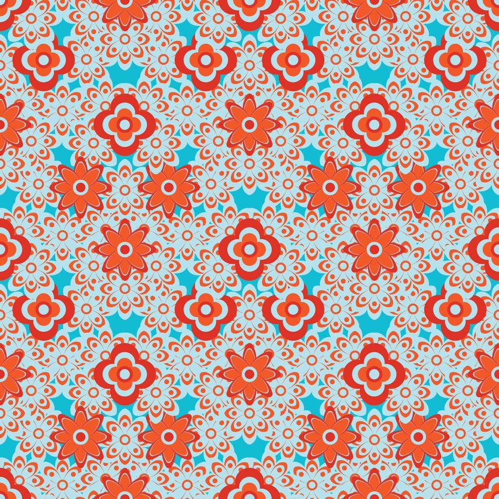 Abstract seamless flower pattern. Repeat pattern. vector
