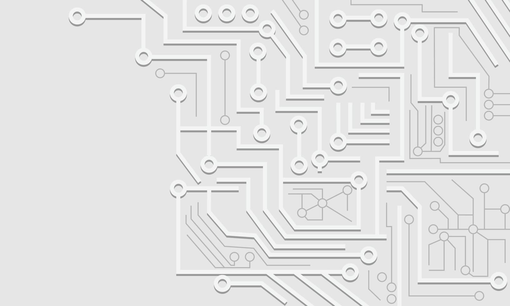 3d white and gray abstract background of digital technologies. vector