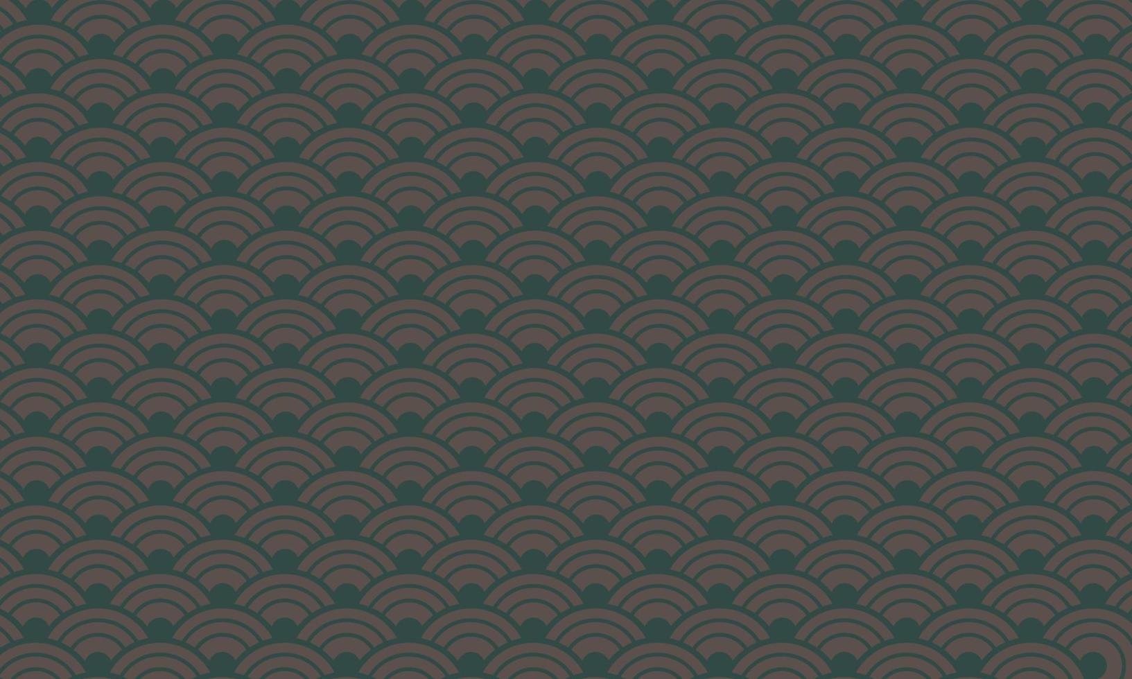 Round curve cross scale in seamless pattern. vector