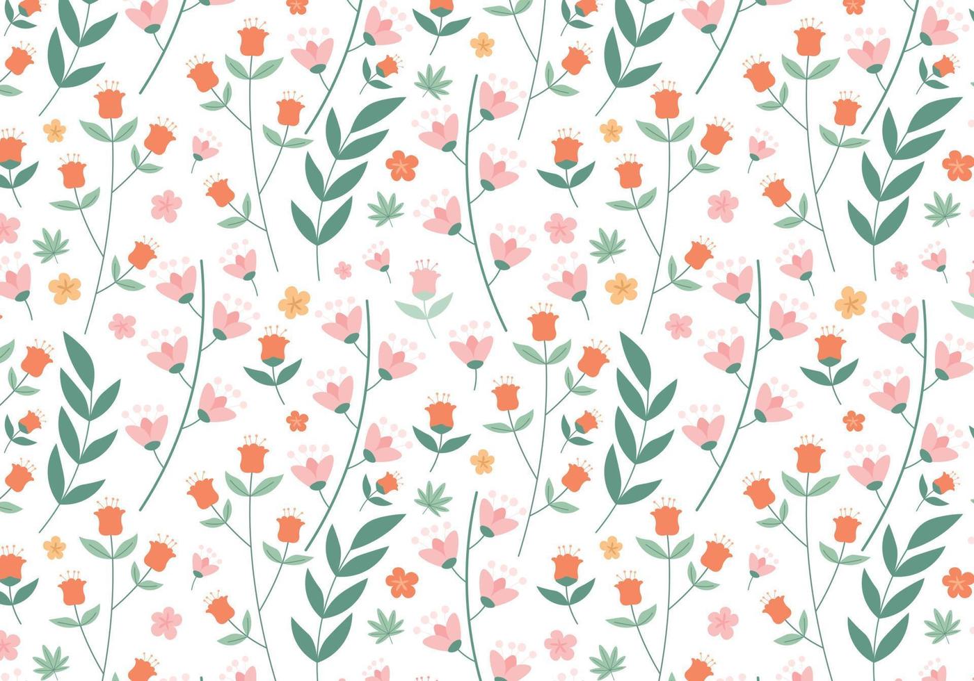 Hand drawn abstract floral pattern background. Vector. vector