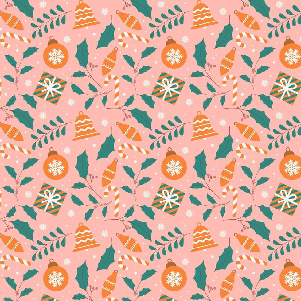 Hand drawn christmas pattern design background. vector