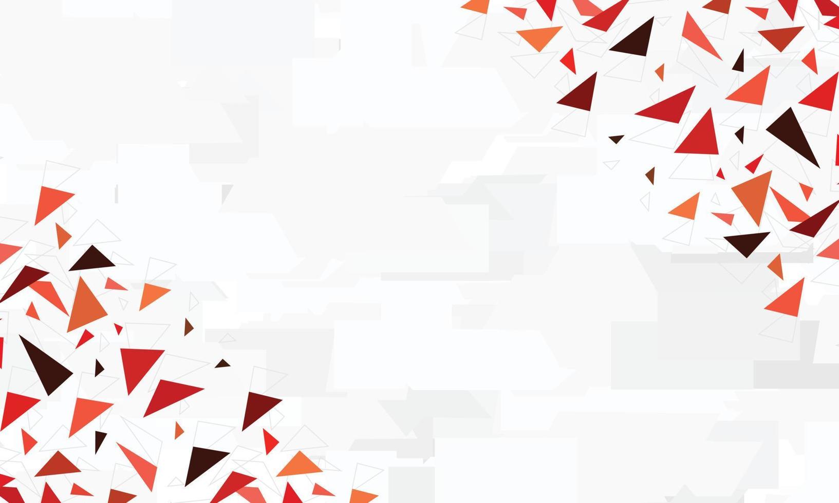 Abstract red polygonal on gray background. vector