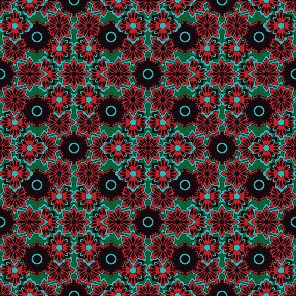 Abstract seamless flower pattern.  Repeat pattern. vector