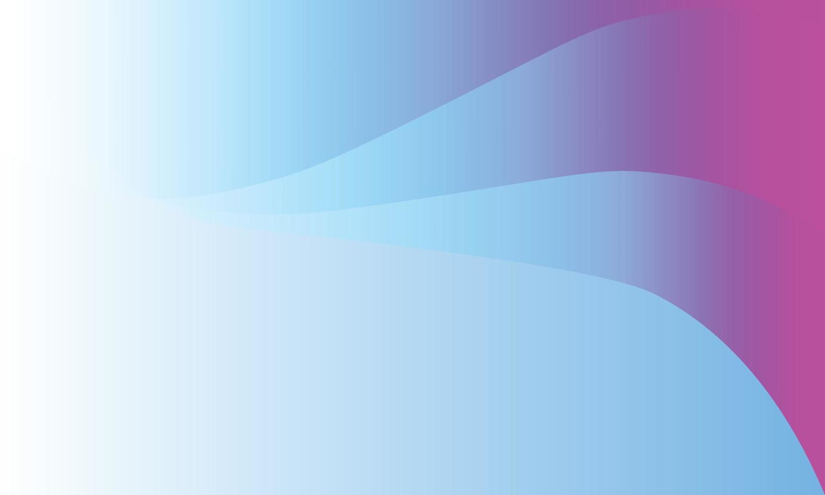 Abstract white, blue and pink gradient wave background. vector