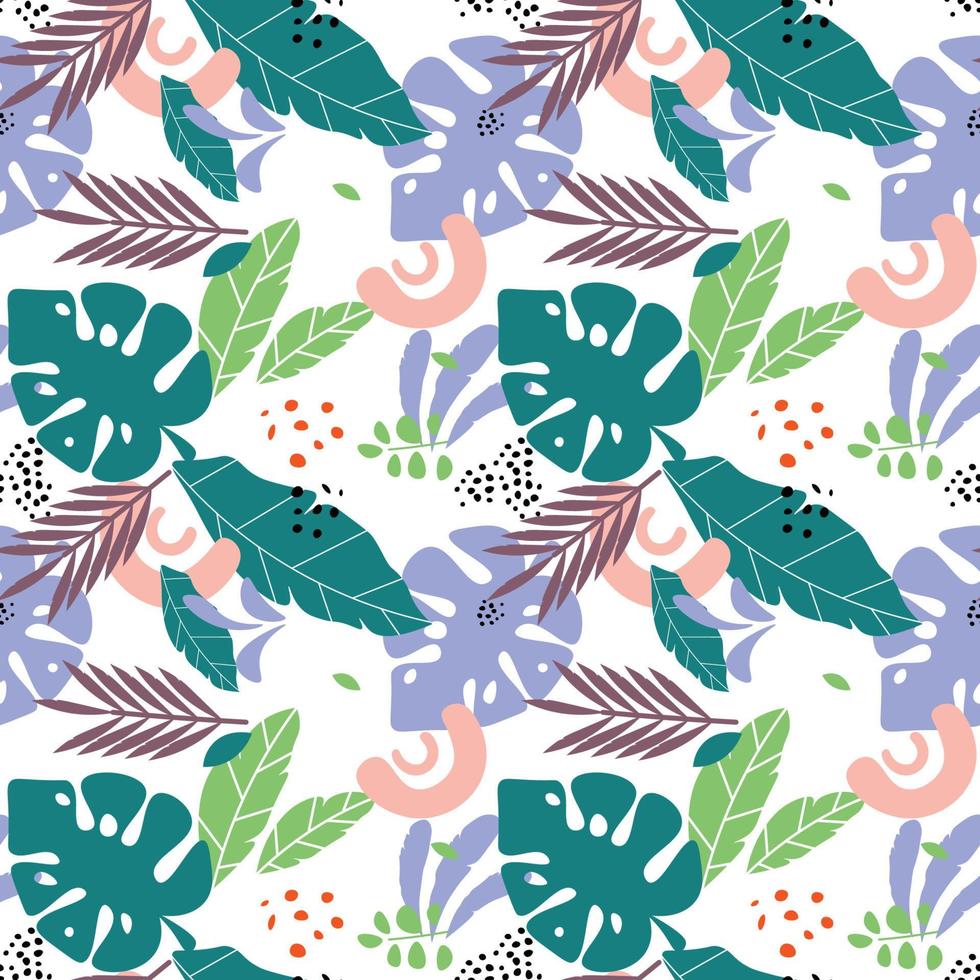 Seamless hand drawn summer pattern. vector