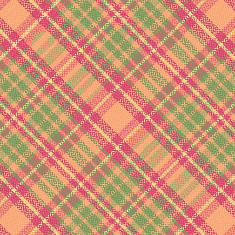 Tartan plaid pattern with texture and summer color. vector