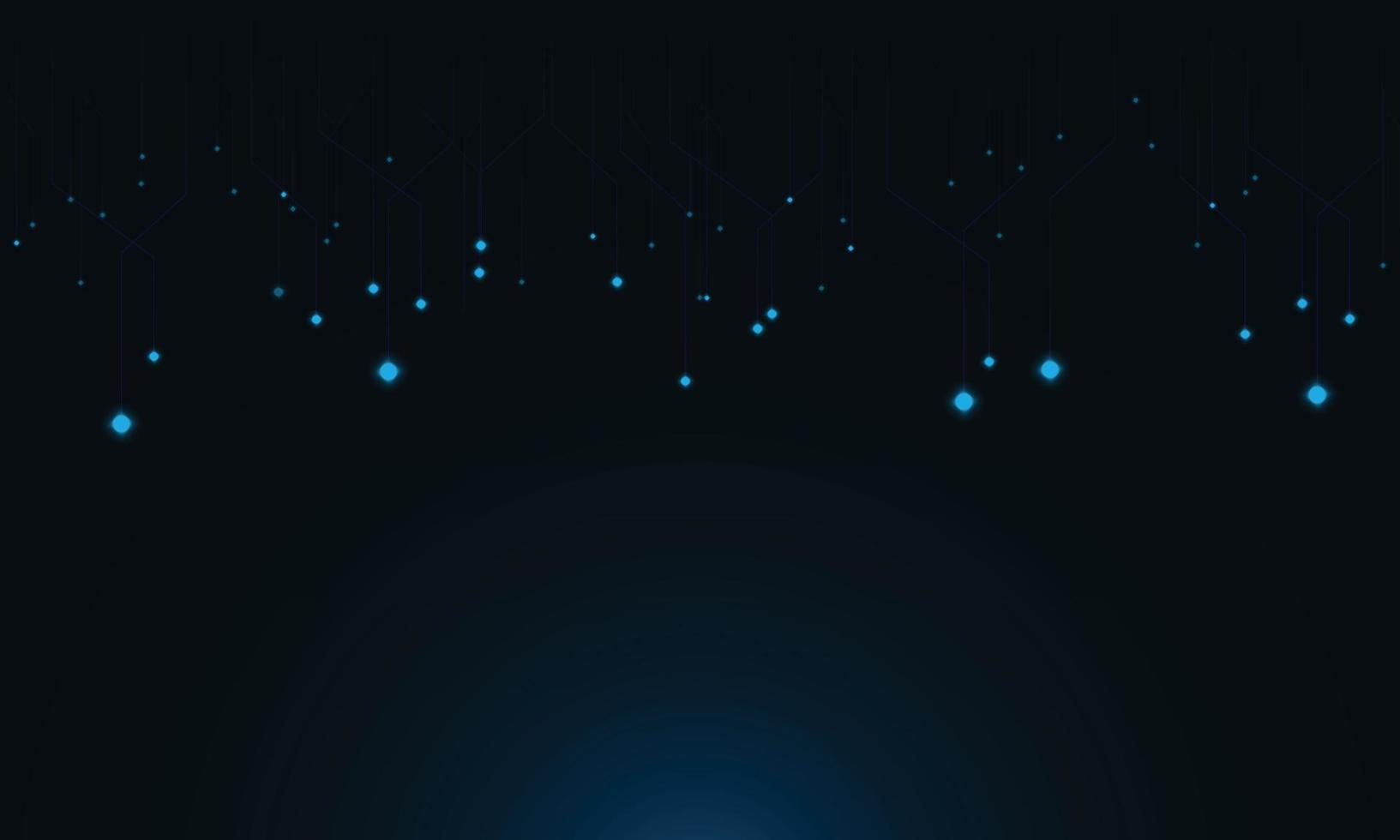 Abstract technology futuristic concept line and node on blue background. vector