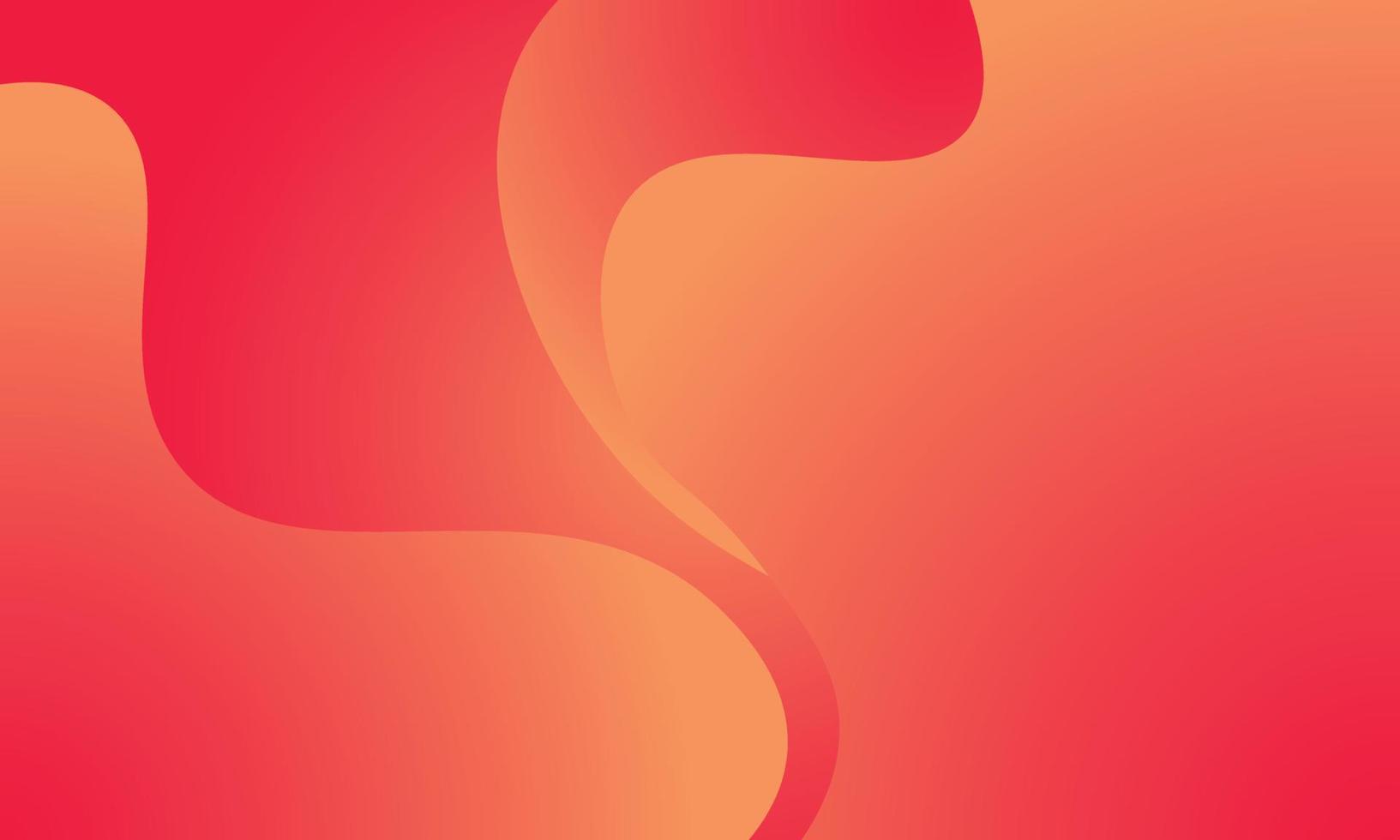 Abstract red and yellow gradient fluid background. vector