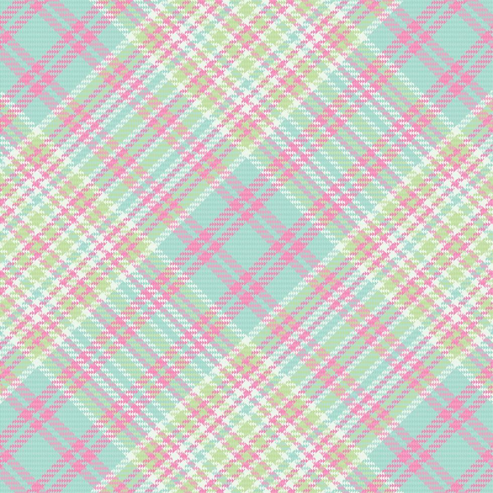 Tartan plaid pattern with texture and summer color. vector