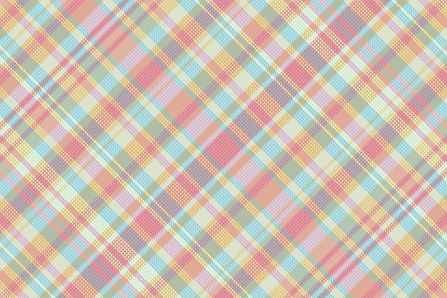 Tartan plaid pattern with texture and summer color. vector