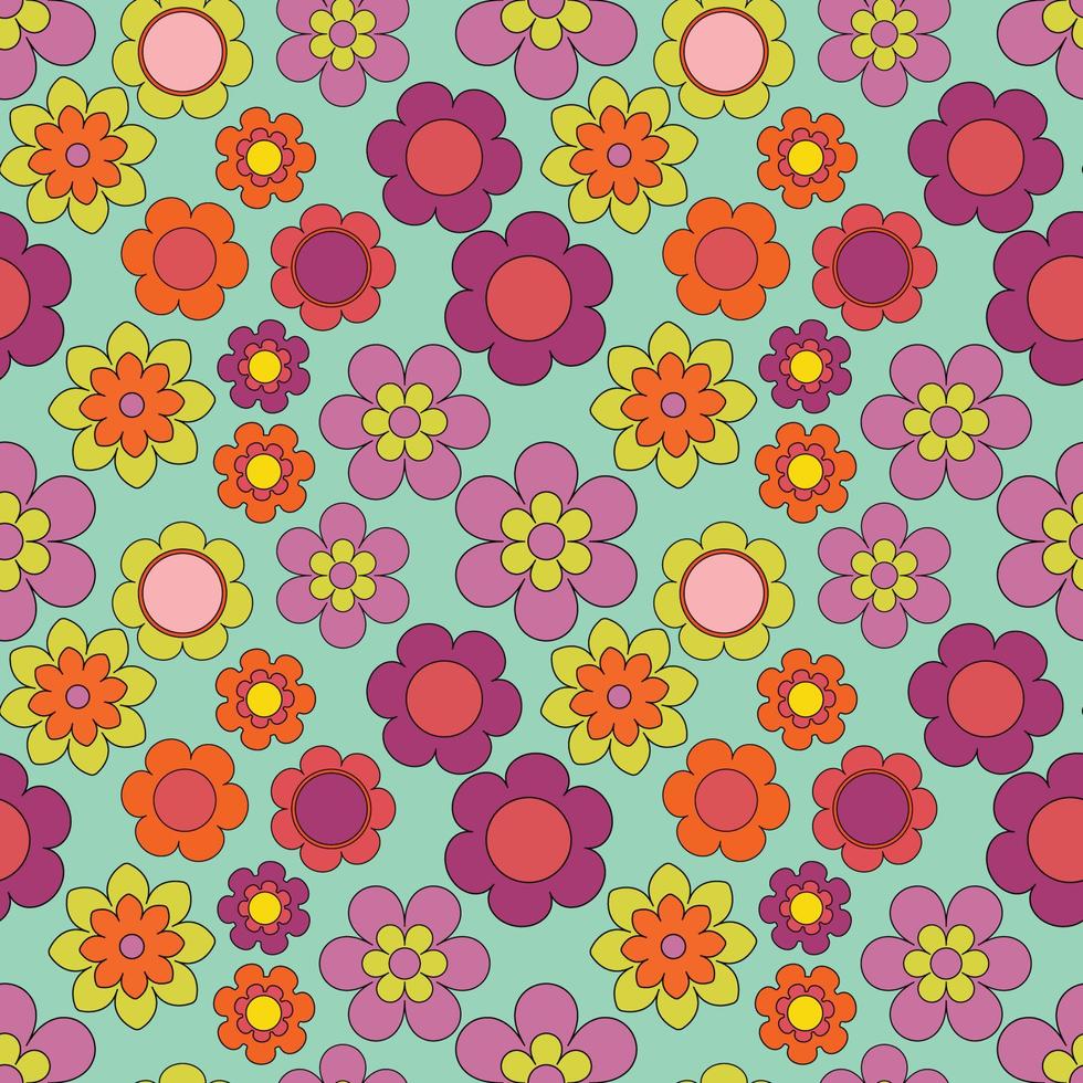 Fondo abstracto de flores maravillosas sin fisuras. vector