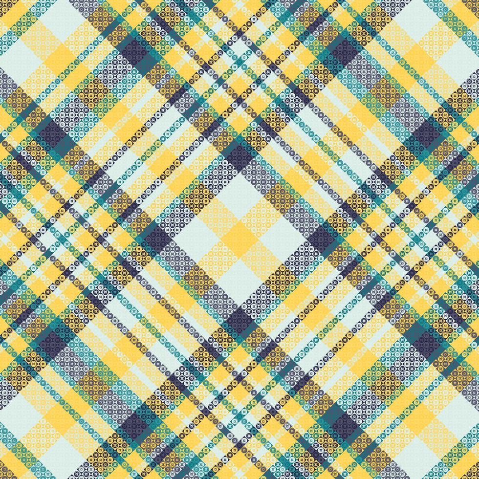Tartan plaid pattern with texture and summer color. vector