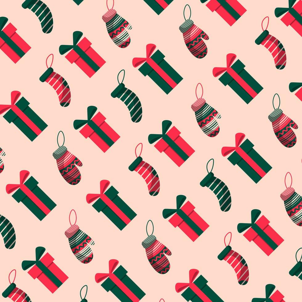 Hand drawn christmas pattern design background. Vector. vector