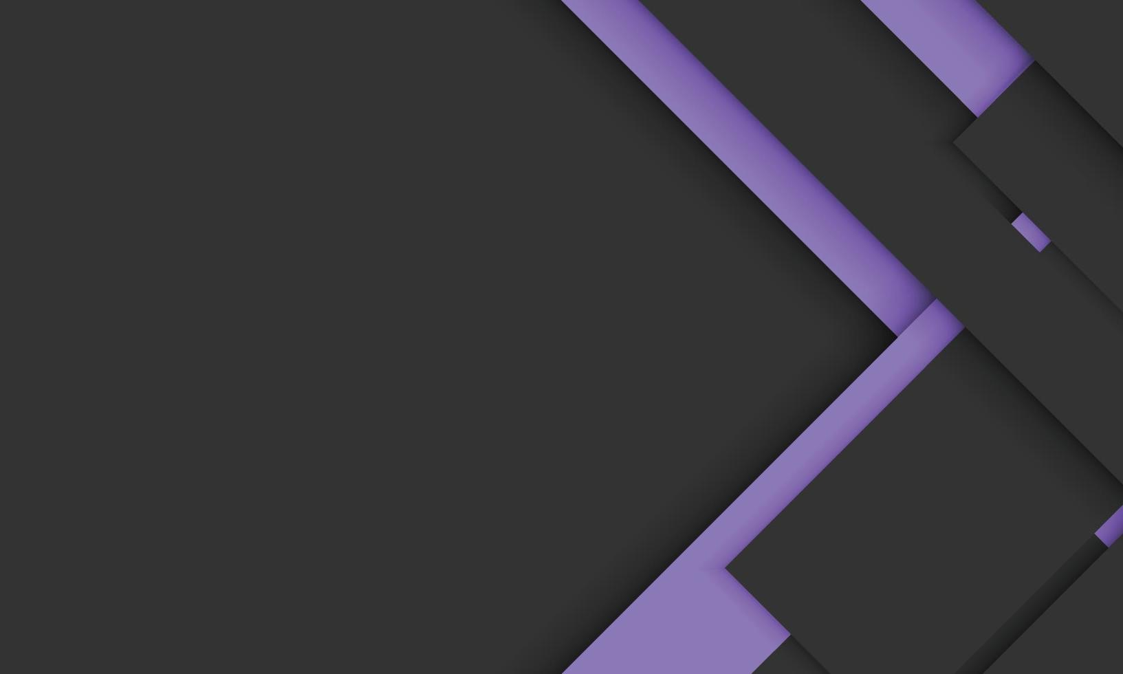 Dark background with black and purple geometric stripes overlapping with shadow. vector