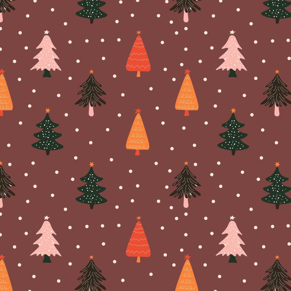 Hand drawn christmas pattern design background. vector