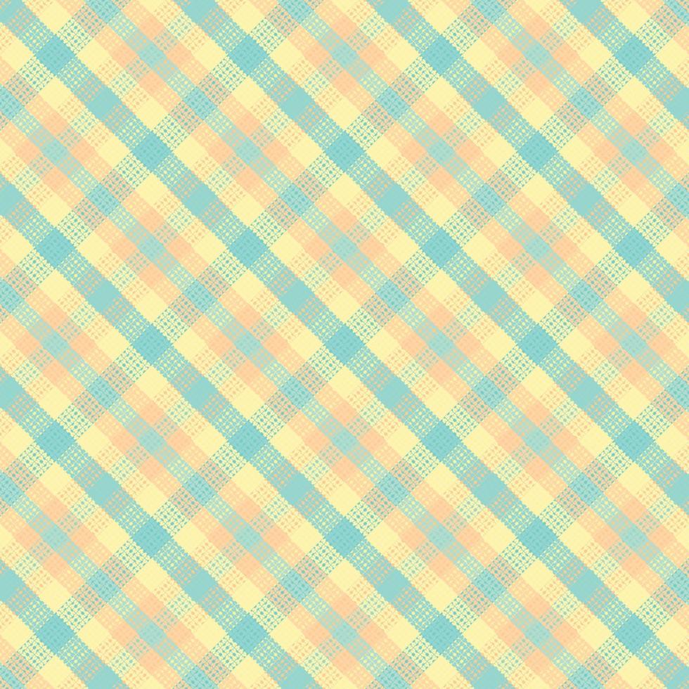 Tartan plaid pattern with texture and summer color. vector