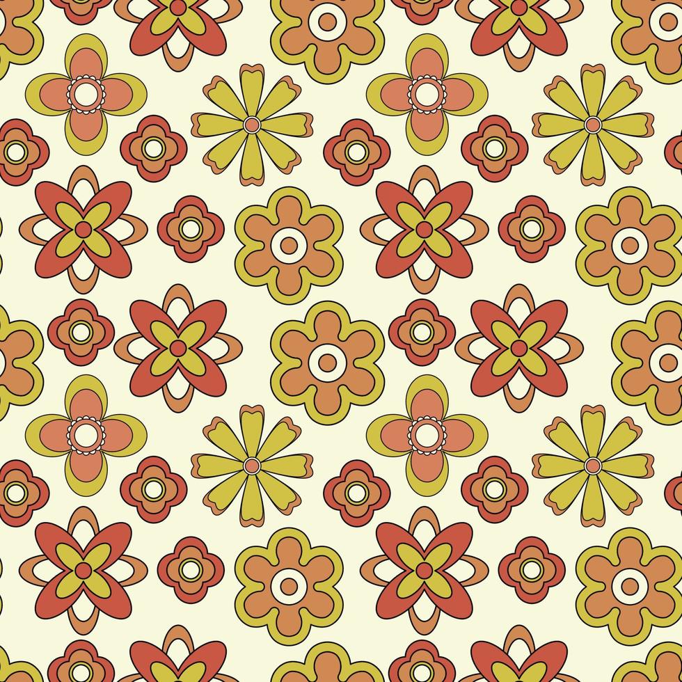 Fondo abstracto de flores maravillosas sin fisuras. vector