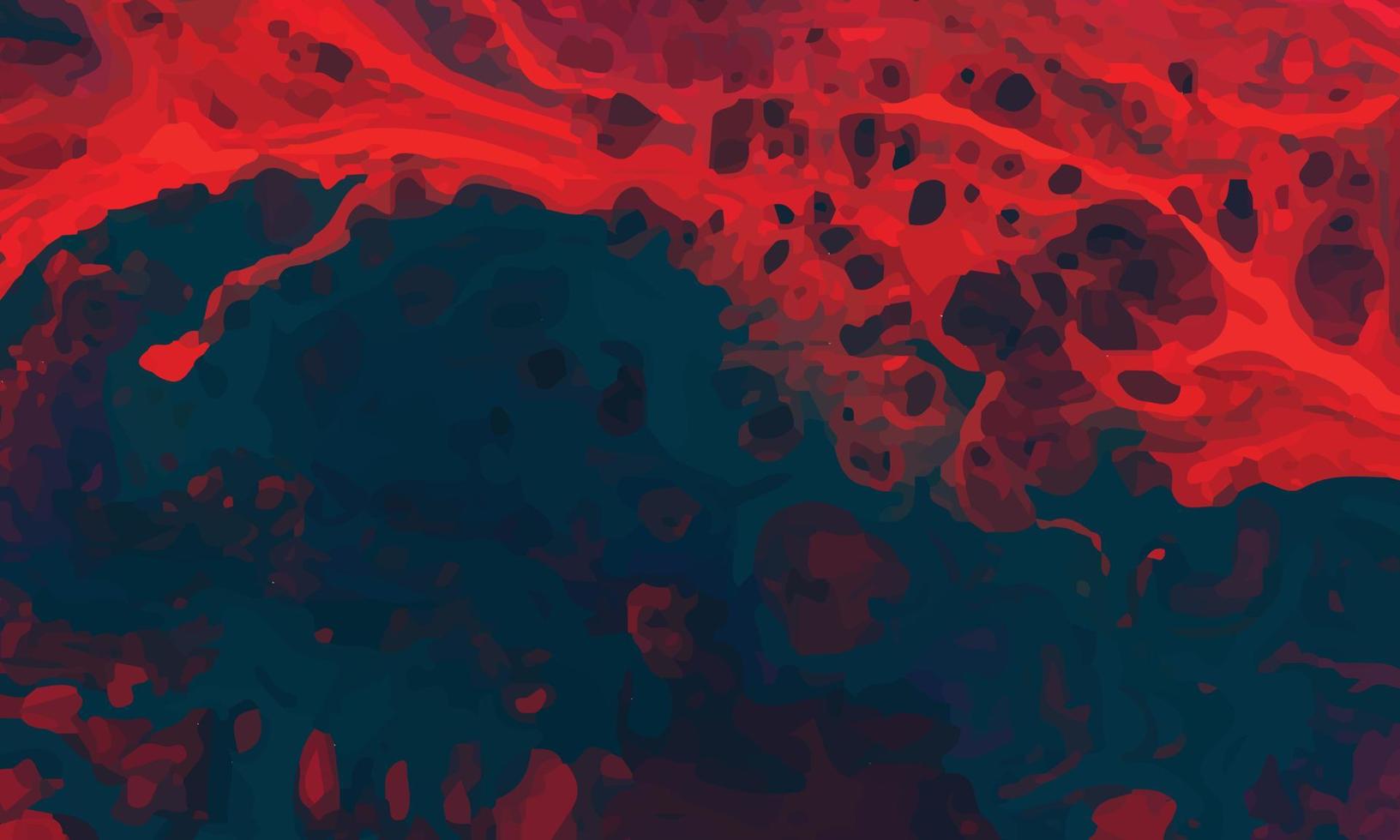 Abstract red and dark blue in random form. vector