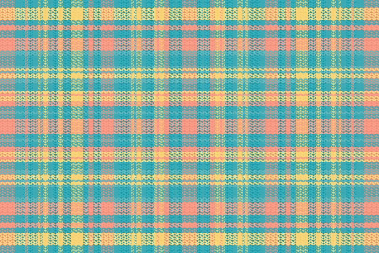 Tartan plaid pattern with texture and summer color. vector