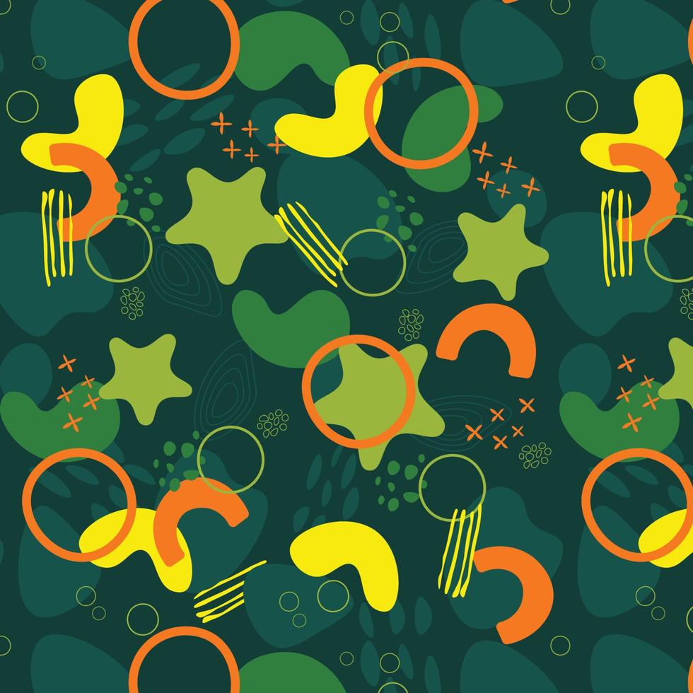 Hand drawn pattern background with abstract shape. vector