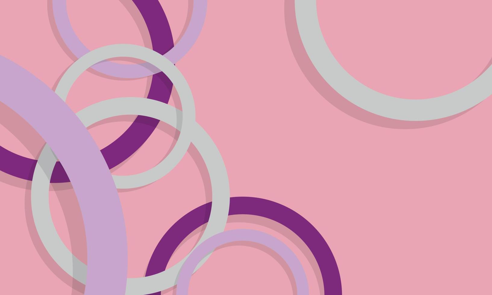 Geometric abstract yellow with purple rings. vector