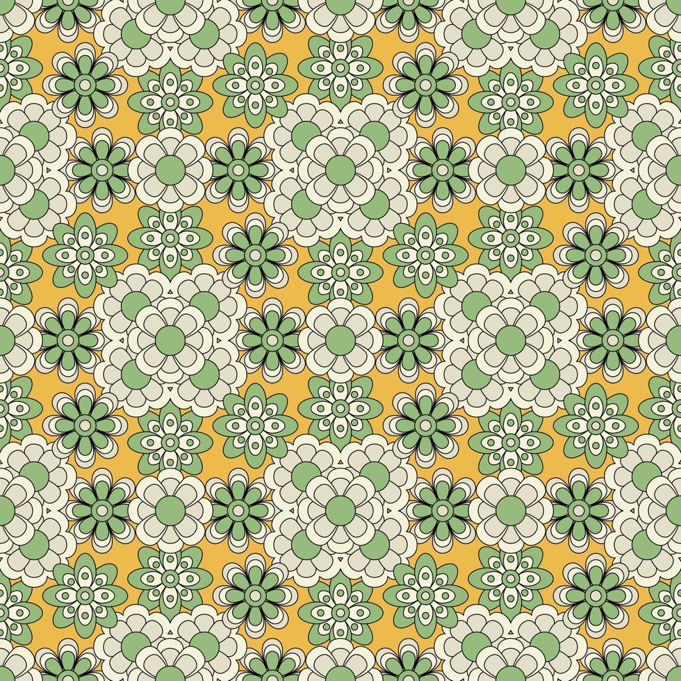 Abstract seamless flower pattern. Repeat pattern. vector