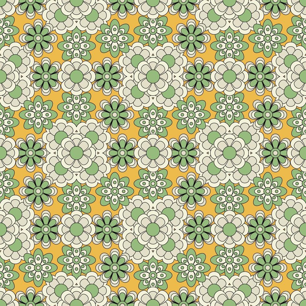 Abstract seamless flower pattern. Repeat pattern. vector