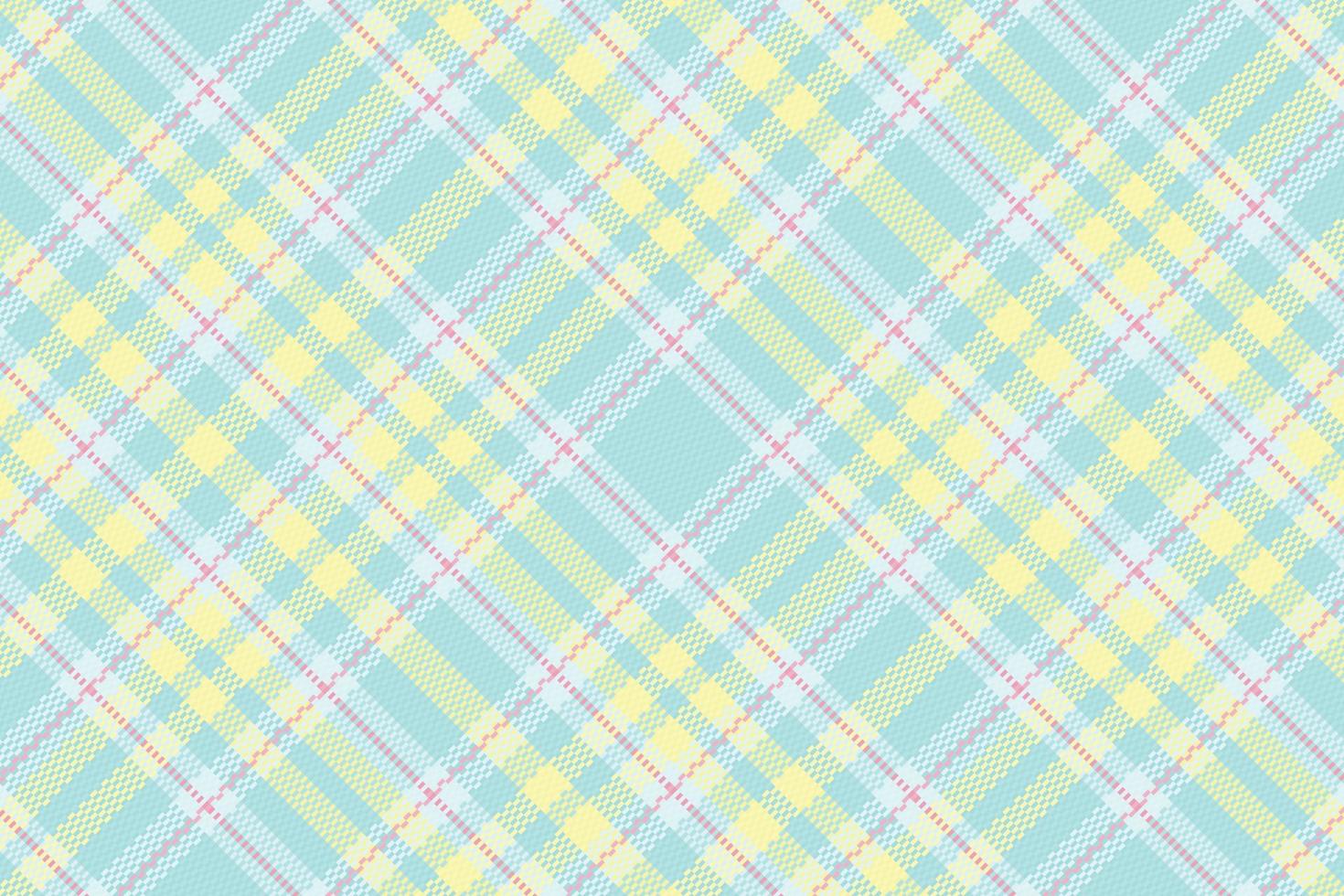 Tartan plaid pattern with texture and summer color. vector