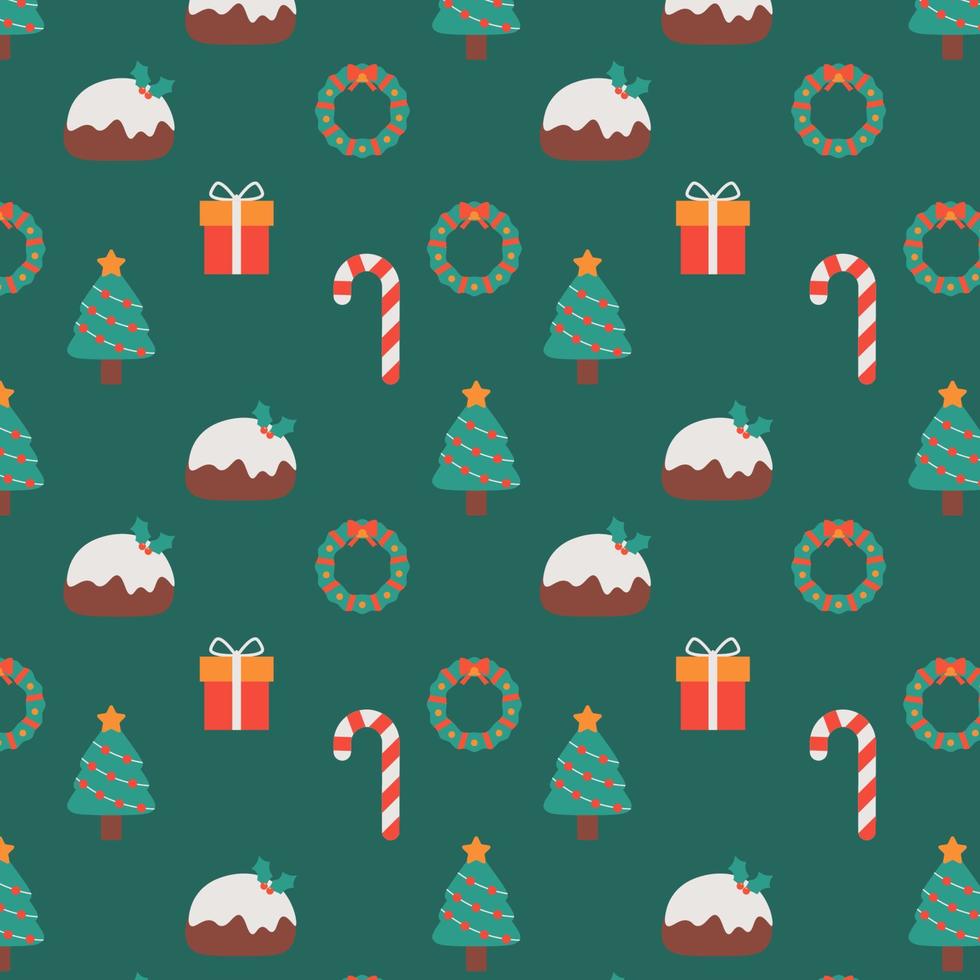 Hand drawn christmas pattern design background. vector