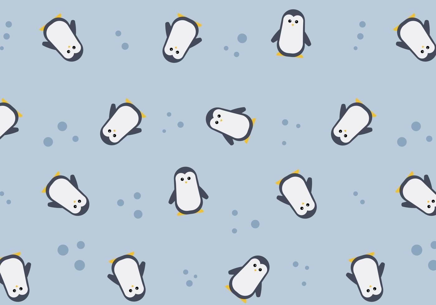 Little penguin pattern background. Vector. vector