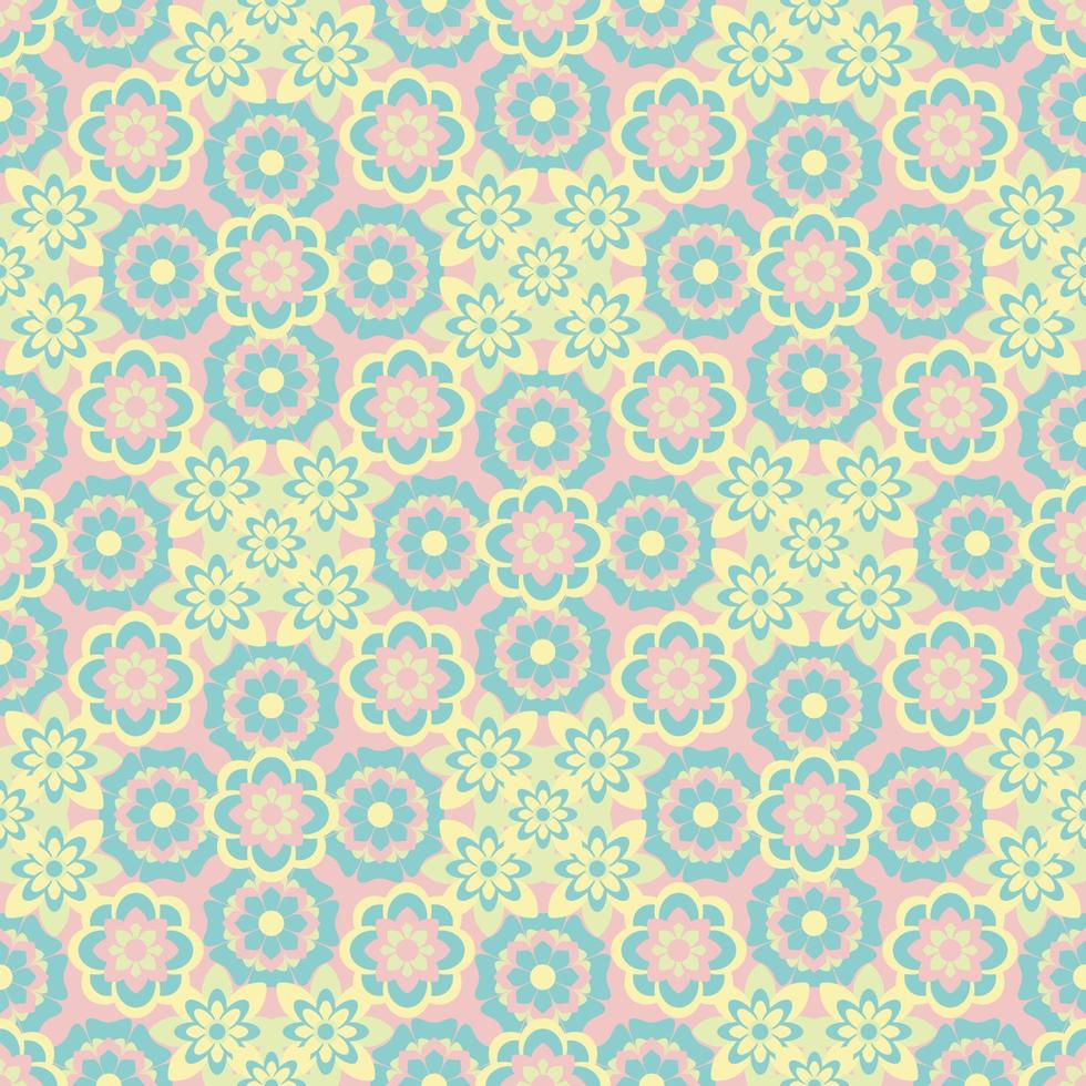 Abstract seamless flower pattern. Repeat pattern. vector