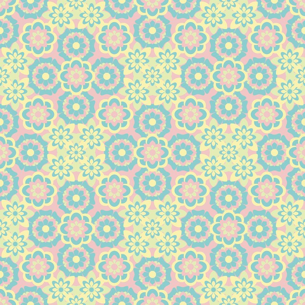 Abstract seamless flower pattern. Repeat pattern. vector