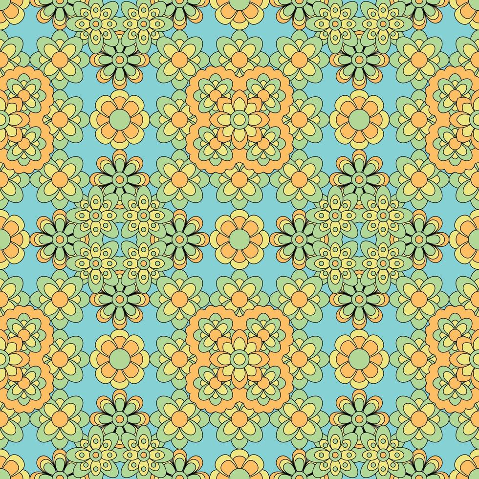 Abstract seamless flower pattern. Repeat pattern. vector