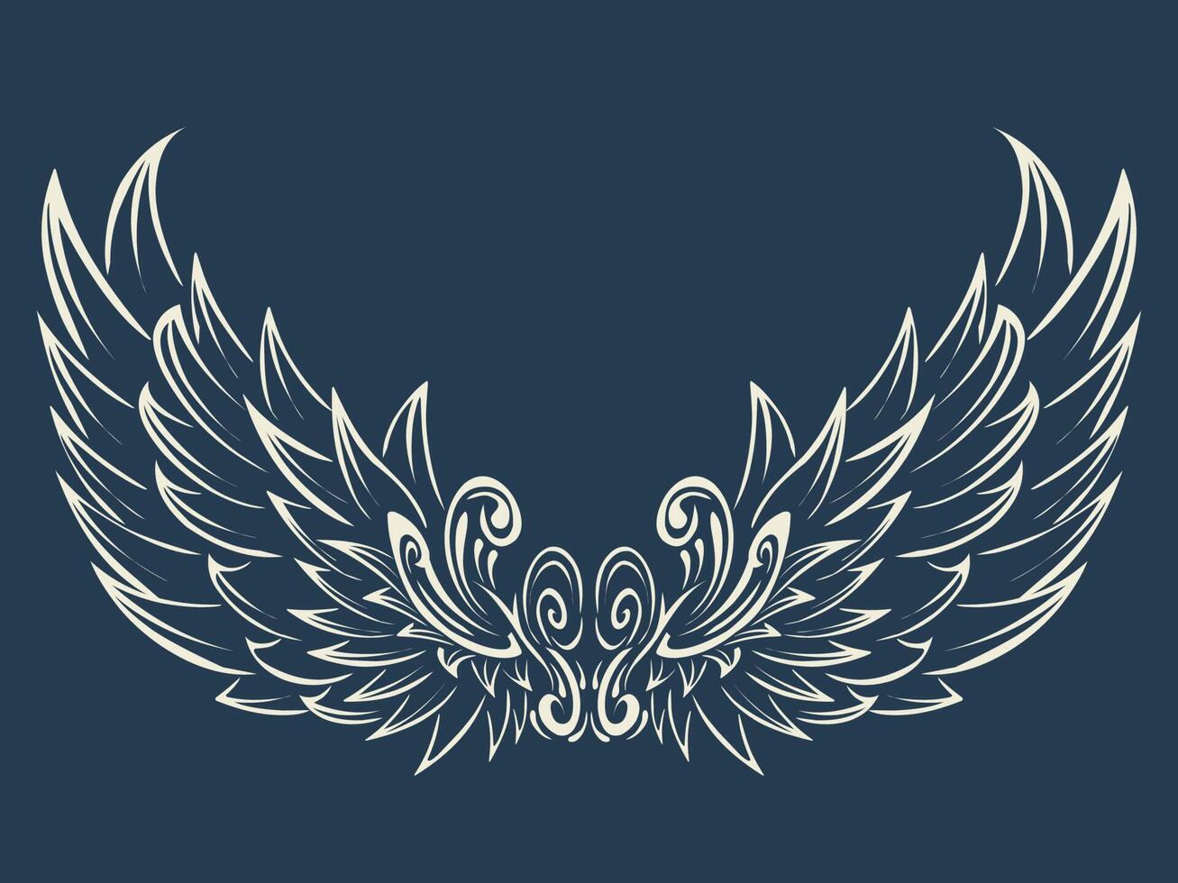 Free vector illustration design of white angel wings logo