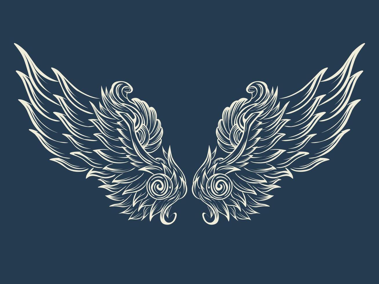 white angel wings icon illustration vector design